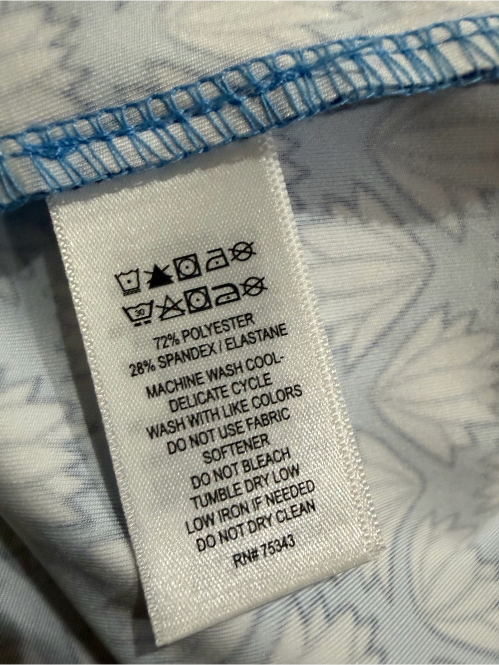 Sigrid Olsen Golf & Tennis Blue Floral Quarter Zip Pullover Top Size Small - Picture 8 of 8